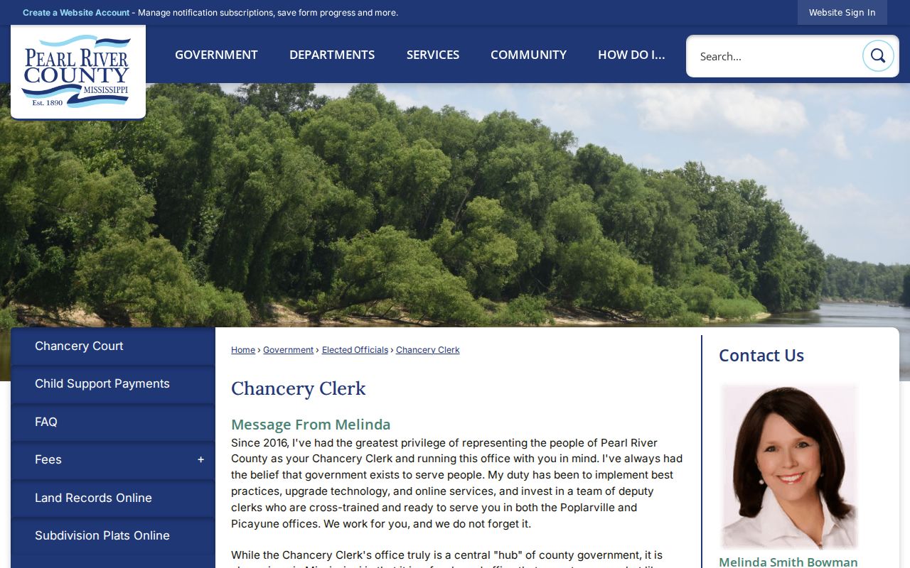 Pearl River County Chancery Clerk offices
