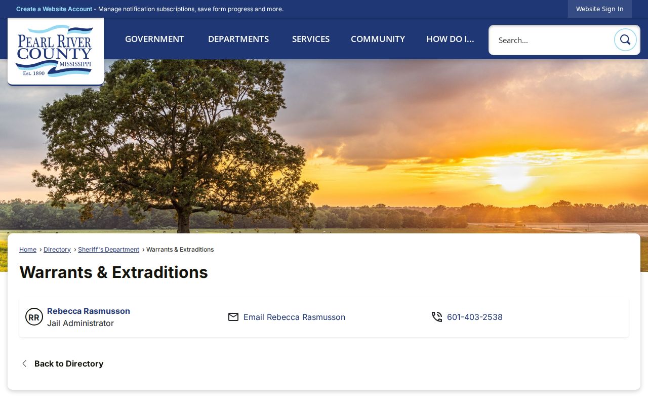 Warrants and Extraditions directory